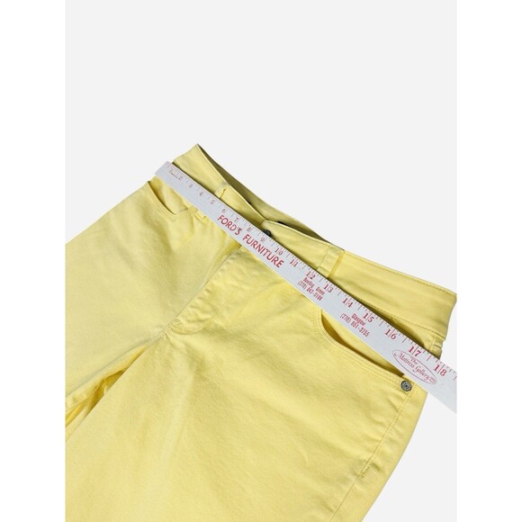 Talbots Flawless Five Pocket Boyfriend Jeans Yellow 12P Petite Stretch Casual - Picture 3 of 8